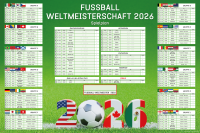 Fussball WM 2026 Planer - 61x91,5 cm