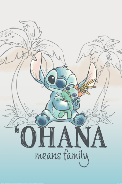 Stitch - Ohana Means Family - Poster 61x91,5 cm