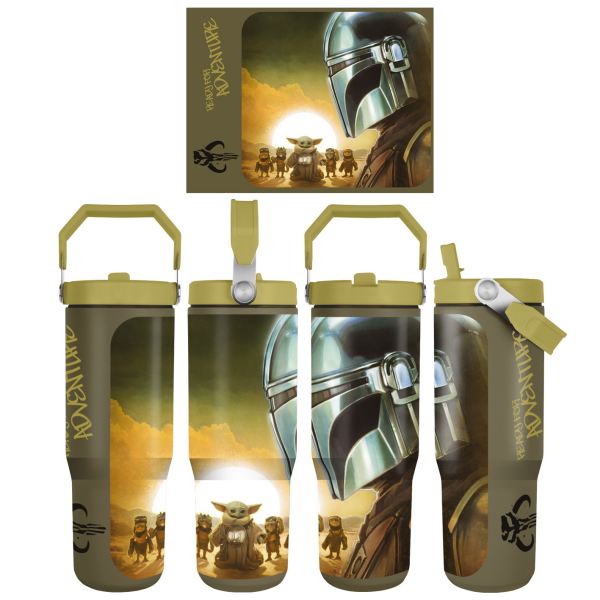 Mandalorian & Grogu - Sunset - Trinkflasche 850 ml