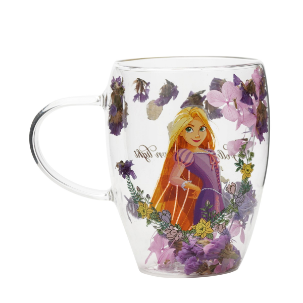 Prinzessinnen Blumendesign - Rapunzel - Teeglas