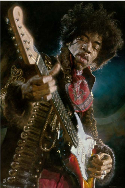 Sebastian Kruger - Jimi Hendrix - Poster 61x91,5 cm