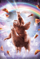 Pizza Slack - Sloth, Lama & Cat - Poster 61x91,5 cm