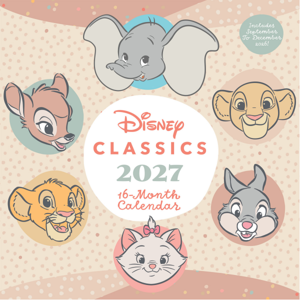 Kalender 2027 Classic Disney - Wandkalender 30x30 cm