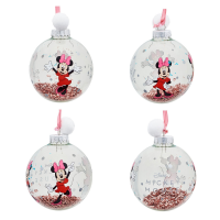 7 Weihnachtskugeln Disney Classic mit Glitzereffekt