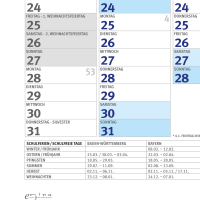Jahresplaner 2027 - Wandplaner Kalender - Giant XXL Poster - Grösse 140x100 cm