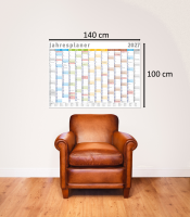 Jahresplaner 2027 - Wandplaner Kalender - Giant XXL Poster - Grösse 140x100 cm