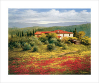 Schölnhammer, Heinz - Kunstdruck - Landschaft Mohn II