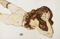 Schiele, Egon - Kunstdruck - Nudo di ragazza
