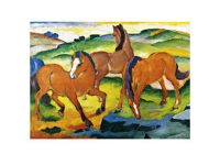Marc, Franz - Kunstdruck - Die großen roten Pferde