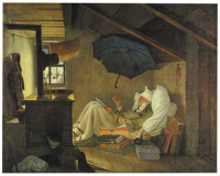 Spitzweg, Carl Der arme Poet Kunstdruck
