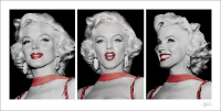 Monroe, Marilyn  - Kunstdruck - Rotes Kleid Triptychon