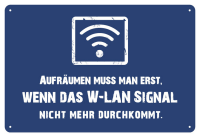 W-Lan Signal - Blech-Schild