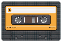 Tape Orange - Blech-Schild