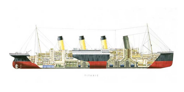 Titanic - Kunstdruck - Cutaway