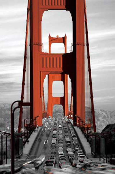 Golden Gate Bridge - Poster - San Francisco + 1 Ü-Poster der Grösse 61x91,5cm