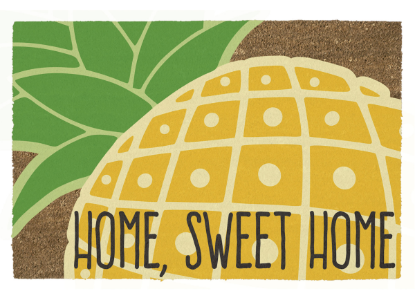 Fußmatte Kokos - Türmatte Kokos - Ananas