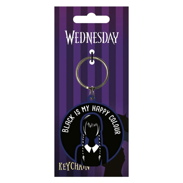 Wednesday - Keyring - Black is my happy Colour