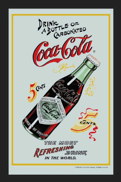 KS251 Coca Cola - 5 Cents - Bedruckter Spiegel