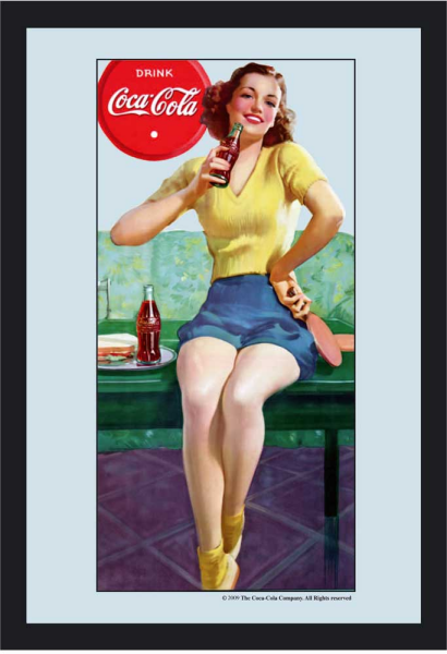KS29 Coca Cola - Pin Up - Bedruckter Spiegel