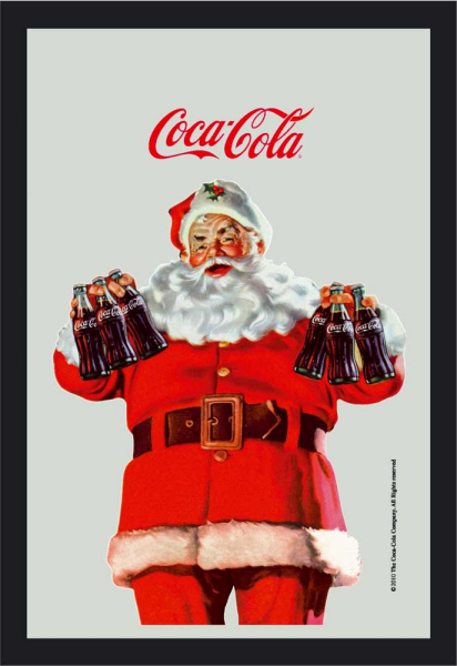 KS288 Coca Cola - Santa Claus - Bedruckter Spiegel