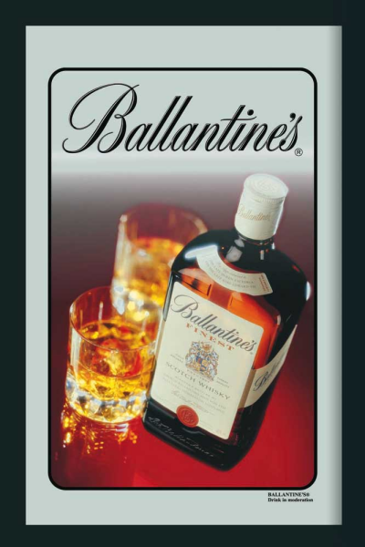 KS237 Ballantines - Flasche - Bedruckter Spiegel