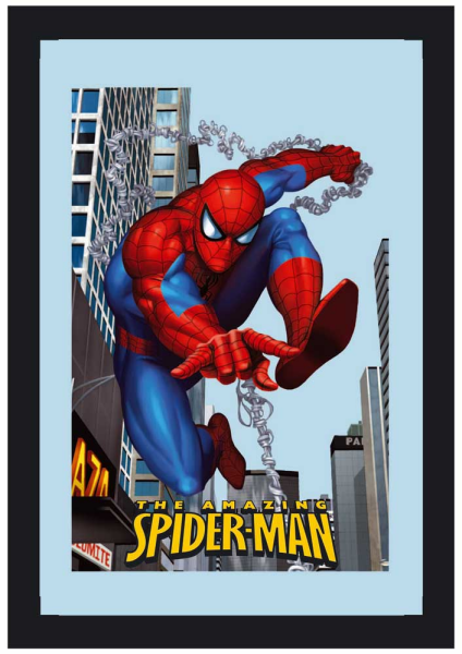KS229 Spider-Man - Stadt - Bedruckter Spiegel