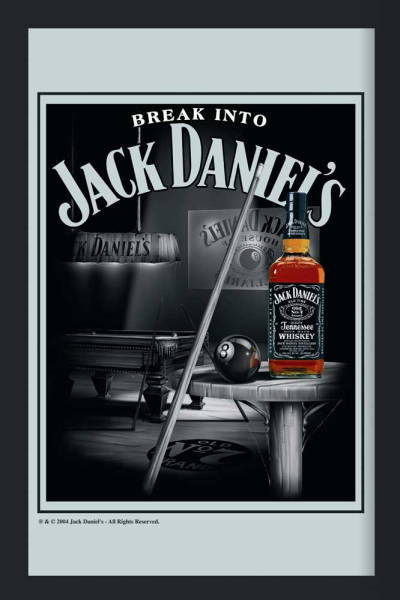 KS8 Jack Daniels - Pool Billiard - Bedruckter Spiegel