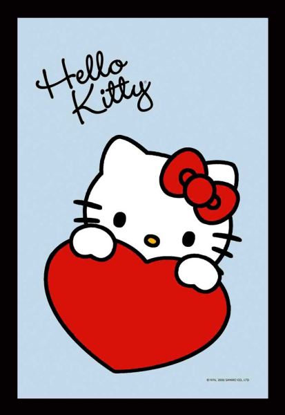 KS134 Hello Kitty - Rotes Herz - Bedruckter Spiegel