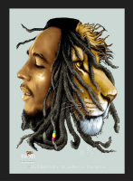 KS415 Marley, Bob - Lion - Bedruckter Spiegel