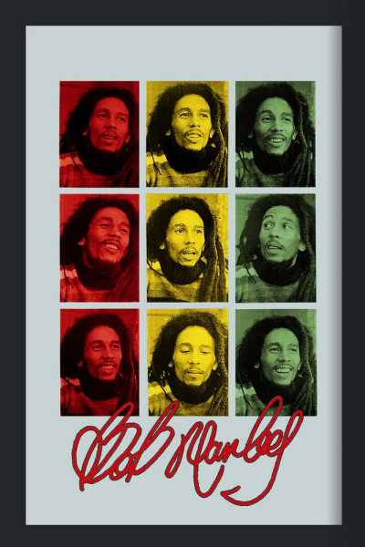 KS197 Marley, Bob - Pop und Op Art - Bedruckter Spiegel