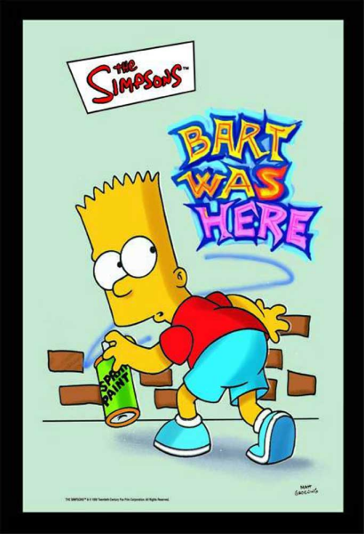 KS321 Simpsons, The - Bart Was Here - Bedruckter Spiegel