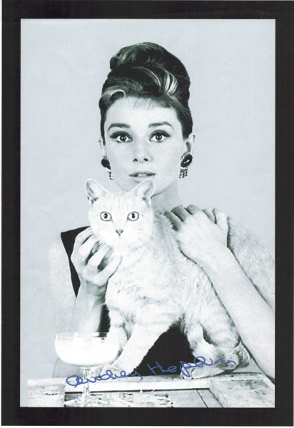 KS132 Hepburn, Audrey - Katze - Bedruckter Spiegel