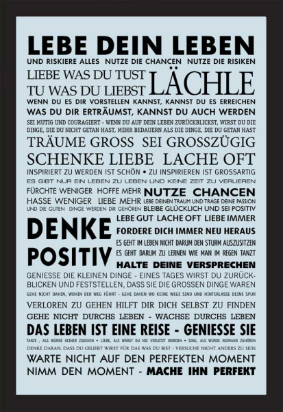KS41 Motivational - Lebe dein Leben - Bedruckter Spiegel