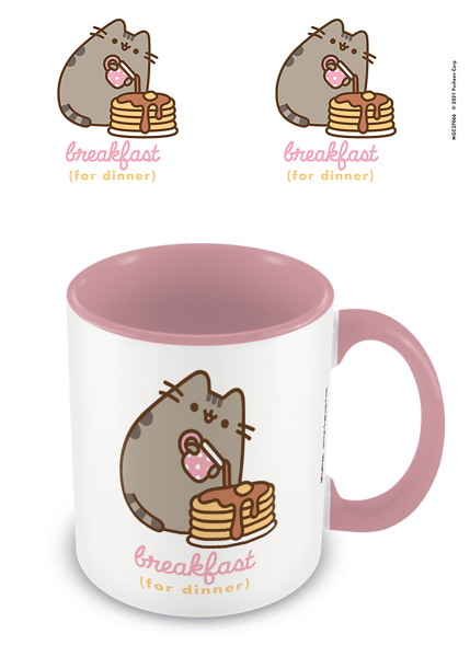 Pusheen - Lizenz Tassen 3D - Breakfast - pink
