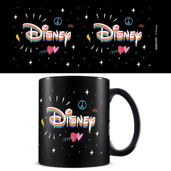 Disney - Lizenz Tassen 3D - Logo Rainbow - black
