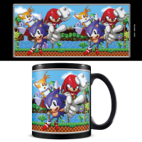 Sonic - Lizenz Tassen 3D - Pixelated Retro Trio Scene -...