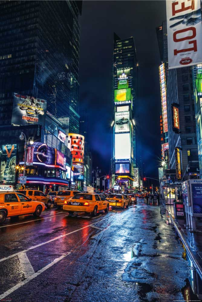New York - Poster - Times Square HDR + 1 Ü-Poster der Grösse 61x91,5cm