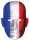 Frankreich Flagge - Masken - Promi Maske