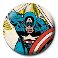Marvel - Button Badge - Captain America Clipping