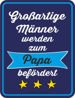 Großartige Männer - Magnete - werden zum Papa...