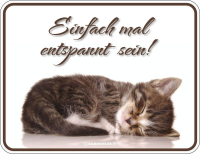 Katzen Sprüche - Magnete - Einfach mal entspannt sein