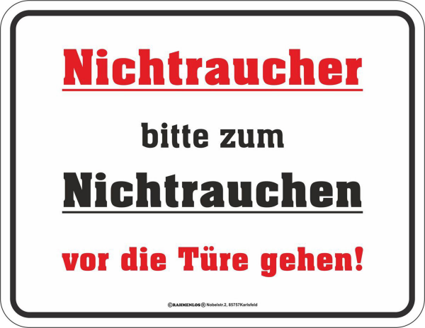Nichtraucher - Magnete - Vor die Tür!