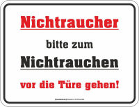 Nichtraucher - Magnete - Vor die Tür!