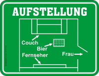 Aufstellung Fußball - Magnete - Couch Bier...