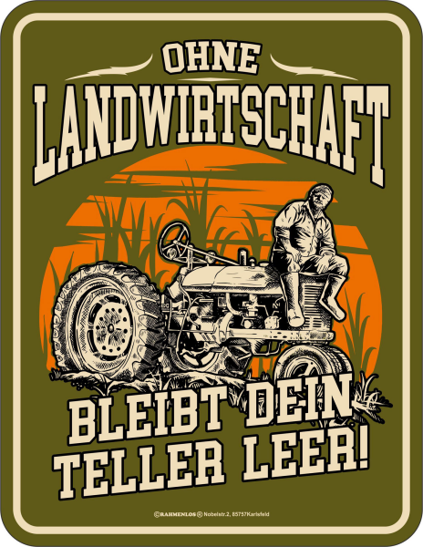 Landwirtschaft - Magnete - Teller leer