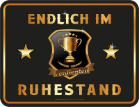 Ruhestand - Magnete - endlich im Ruhestand