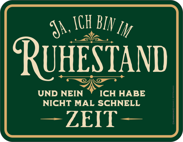 Ruhestand - Magnete - keine Zeit