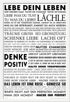 Motivational - Poster - Lebe Dein Leben + Wechselrahmen,...
