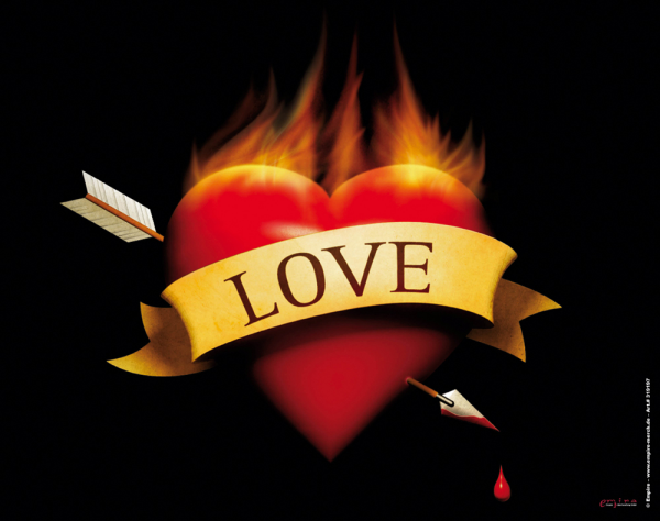 Love Herz - Mousepad - Mousepad