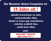 Benutzer ist 18 - Mousepad - Mousepad